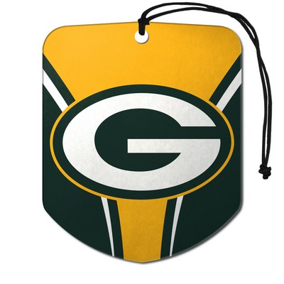 Fan Mats  LLC Green Bay Packers Air Freshener 2-pk Green & Yellow