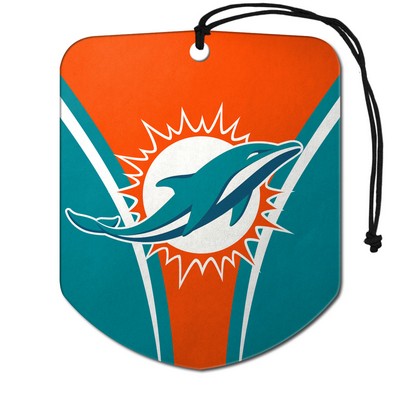 Fan Mats  LLC Miami Dolphins Air Freshener 2-pk Aqua