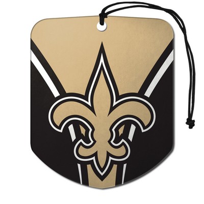 Fan Mats  LLC New Orleans Saints Air Freshener 2-pk Gold & Black