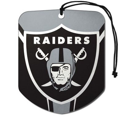 Fan Mats  LLC Las Vegas Raiders Air Freshener 2-pk Gray & Black