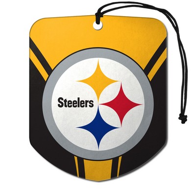 Fan Mats  LLC Pittsburgh Steelers Air Freshener 2-pk Multi Color