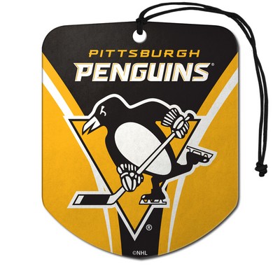 Fan Mats  LLC Pittsburgh Penguins Air Freshener 2-pk Yellow & Black