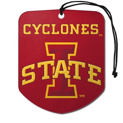 Fan Mats  LLC Iowa State Cyclones Air Freshener 2-pk Red & Yellow