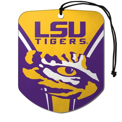 Fan Mats  LLC LSU Tigers Air Freshener 2-pk Purple & Yellow