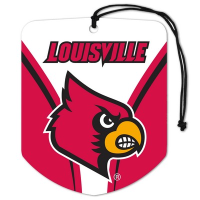 Fan Mats  LLC Louisville Cardinals Air Freshener 2-pk Red