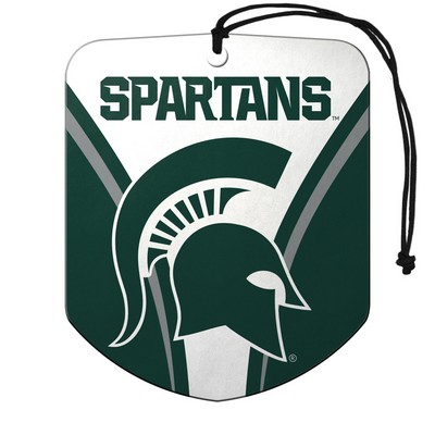 Fan Mats  LLC Michigan State Spartans Air Freshener 2-pk Green