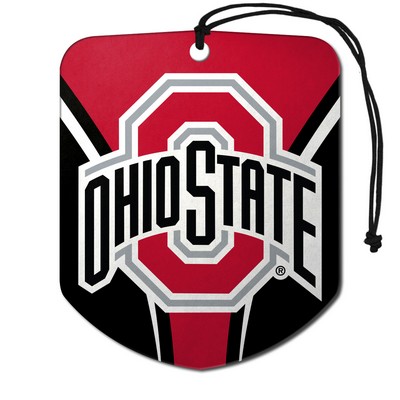 Fan Mats  LLC Ohio State Buckeyes Air Freshener 2-pk Red & Black