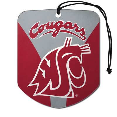 Fan Mats  LLC Washington State Cougars Air Freshener 2-pk Red & Gray