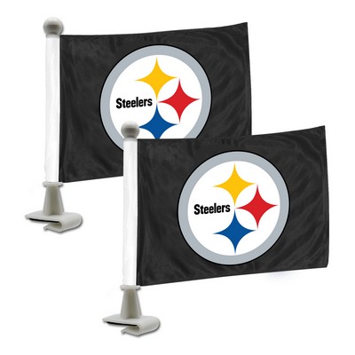 Fan Mats  LLC Pittsburgh Steelers Ambassador Flags Black