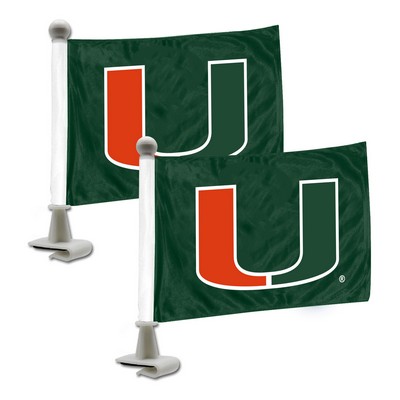 Fan Mats  LLC Miami Hurricanes Ambassador Flags Green