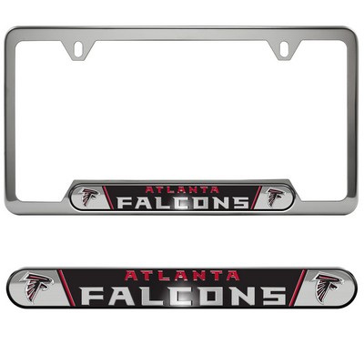 Fan Mats  LLC Atlanta Falcons Embossed License Plate Frame Black