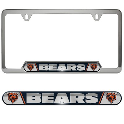 Fan Mats  LLC Chicago Bears Embossed License Plate Frame Blue