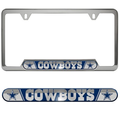 Fan Mats  LLC Dallas Cowboys Embossed License Plate Frame Blue