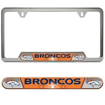 Fan Mats  LLC Denver Broncos Embossed License Plate Frame Orange