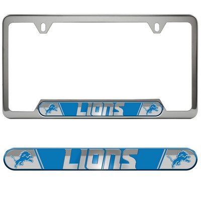 Fan Mats  LLC Detroit Lions Embossed License Plate Frame Blue