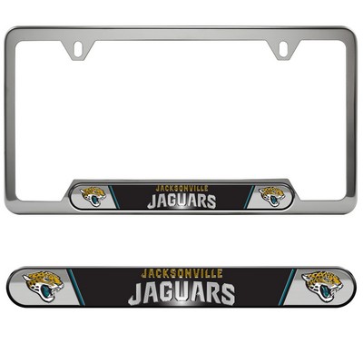 Fan Mats  LLC Jacksonville Jaguars Embossed License Plate Frame Black