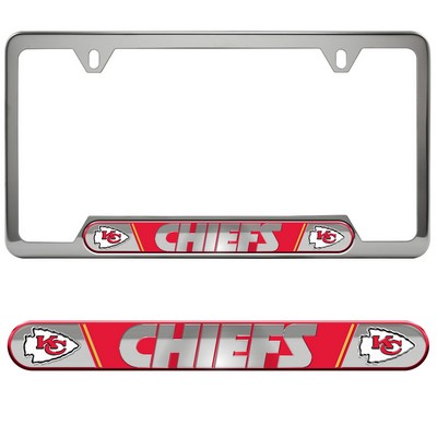 Fan Mats  LLC Kansas City Chiefs Embossed License Plate Frame Red