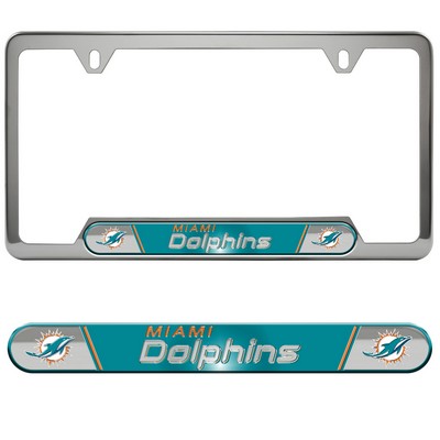 Fan Mats  LLC Miami Dolphins Embossed License Plate Frame Aqua