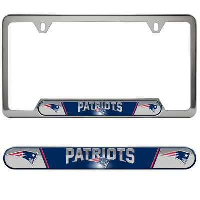 Fan Mats  LLC New England Patriots Embossed License Plate Frame Blue