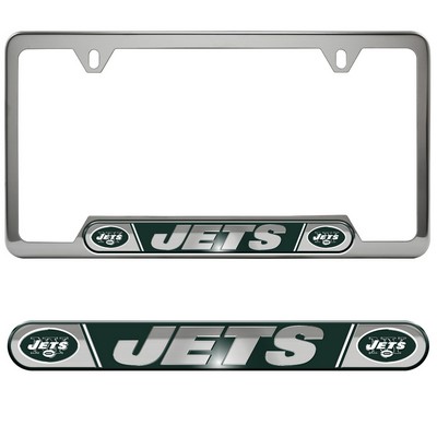 Fan Mats  LLC New York Jets Embossed License Plate Frame Green