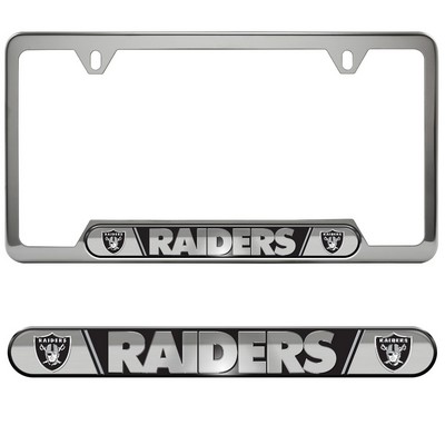 Fan Mats  LLC Las Vegas Raiders Embossed License Plate Frame Black