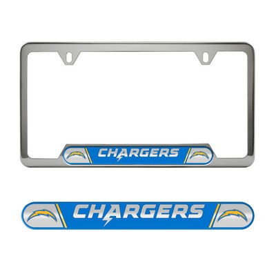 Fan Mats  LLC Los Angeles Chargers Embossed License Plate Frame Blue