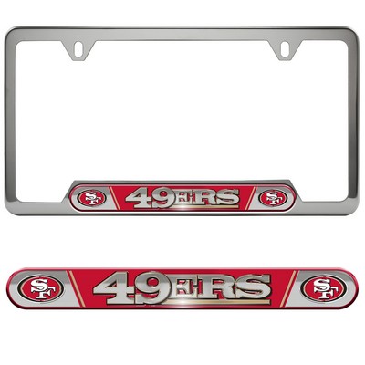 Fan Mats  LLC San Francisco 49ers Embossed License Plate Frame Red