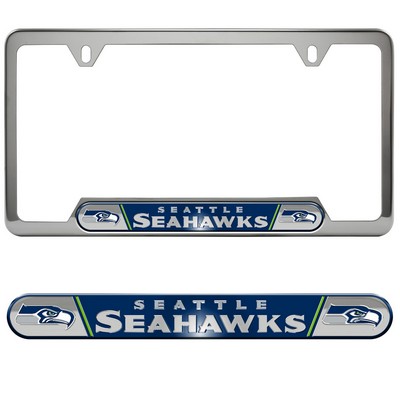 Fan Mats  LLC Seattle Seahawks Embossed License Plate Frame Blue