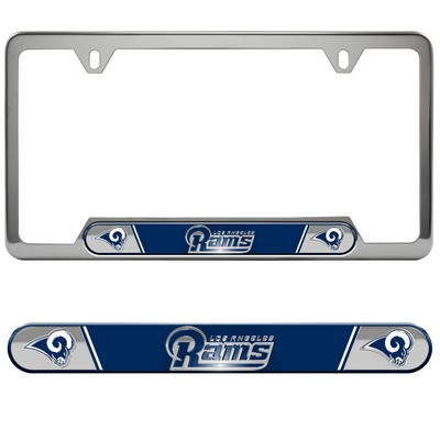 Fan Mats  LLC Los Angeles Rams Embossed License Plate Frame Blue