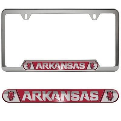 Fan Mats  LLC Arkansas Razorbacks Embossed License Plate Frame Cardinal