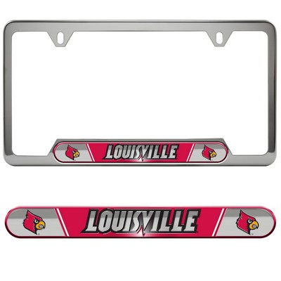 Fan Mats  LLC Louisville Cardinals Embossed License Plate Frame Red