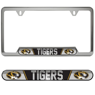 Fan Mats  LLC Missouri Tigers Embossed License Plate Frame Black