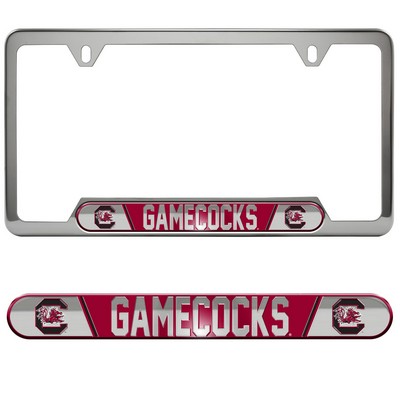 Fan Mats  LLC South Carolina Gamecocks Embossed License Plate Frame Red