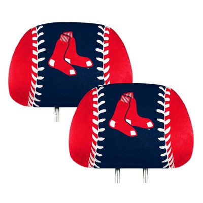 Fan Mats  LLC Boston Red Sox Printed Headrest Cover Blue & Red