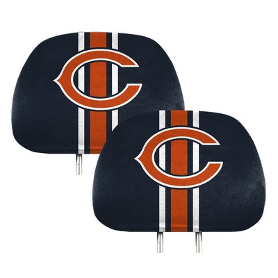 Fan Mats  LLC Chicago Bears Printed Headrest Cover Blue & Orange