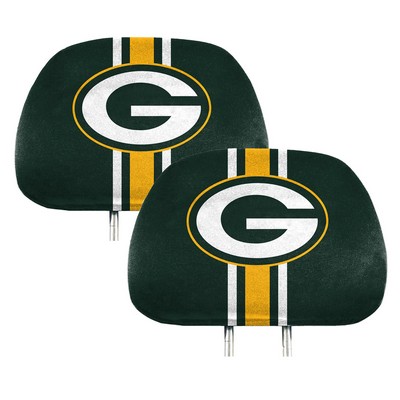 Fan Mats  LLC Green Bay Packers Printed Headrest Cover Green & Yellow