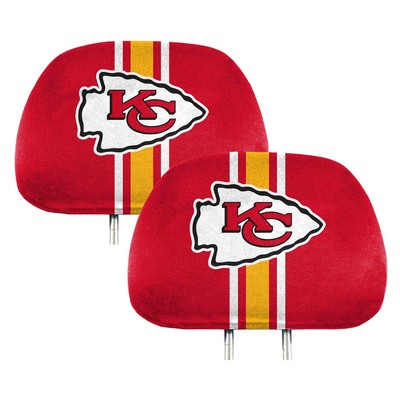 Fan Mats  LLC Kansas City Chiefs Printed Headrest Cover Red, Yellow