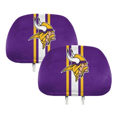 Fan Mats  LLC Minnesota Vikings Printed Headrest Cover Purple & Yellow