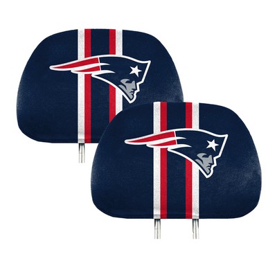 Fan Mats  LLC New England Patriots Printed Headrest Cover Blue & Red