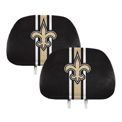 Fan Mats  LLC New Orleans Saints Printed Headrest Cover Gold & Black