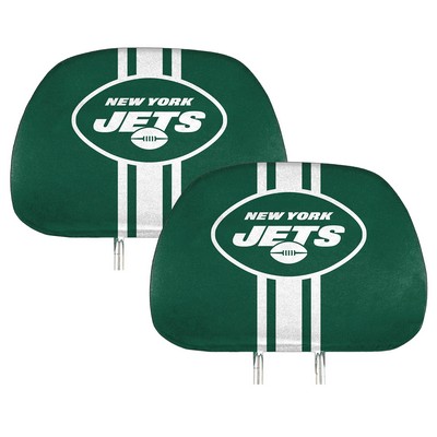 Fan Mats  LLC New York Jets Printed Headrest Cover Green