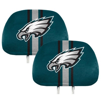 Fan Mats  LLC Philadelphia Eagles Printed Headrest Cover Green & Gray