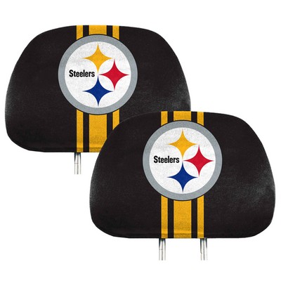 Fan Mats  LLC Pittsburgh Steelers Printed Headrest Cover Yellow & Black