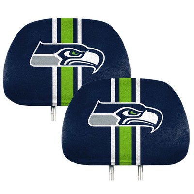 Fan Mats  LLC Seattle Seahawks Printed Headrest Cover Blue & Green