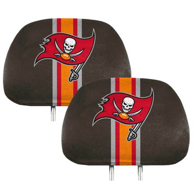 Fan Mats  LLC Tampa Bay Buccaneers Printed Headrest Cover Red, Orange & Gray