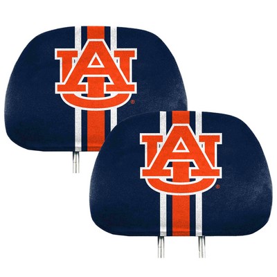 Fan Mats  LLC Auburn Tigers Printed Headrest Cover Blue & Orange