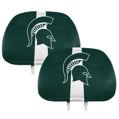 Fan Mats  LLC Michigan State Spartans Printed Headrest Cover Green