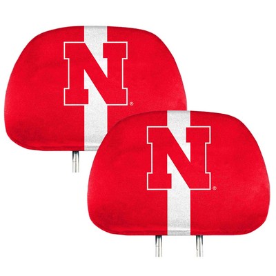 Fan Mats  LLC Nebraska Cornhuskers Printed Headrest Cover Red