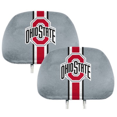 Fan Mats  LLC Ohio State Buckeyes Printed Headrest Cover Red & Gray