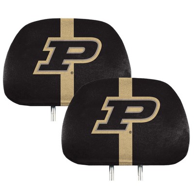 Fan Mats  LLC Purdue Boilermakers Printed Headrest Cover Gold & Black